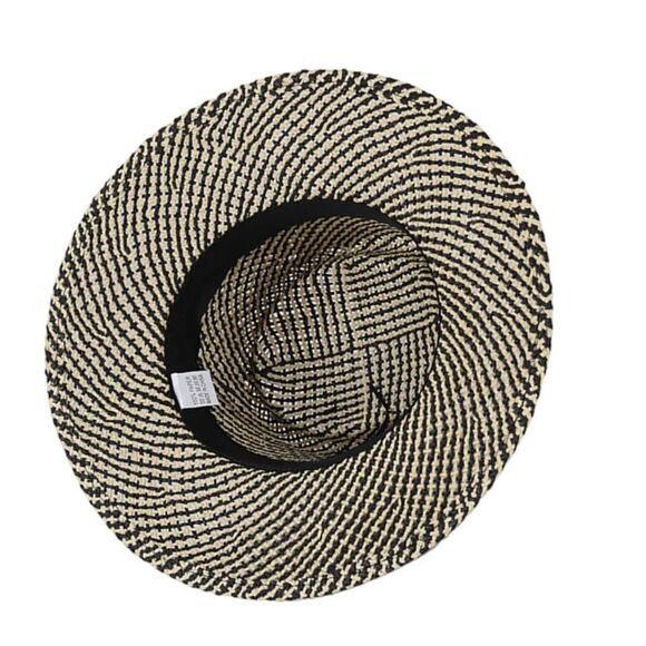 Wide Brim Pork Pie Crown Straw Boater Hat NEW - Picture 4 of 4